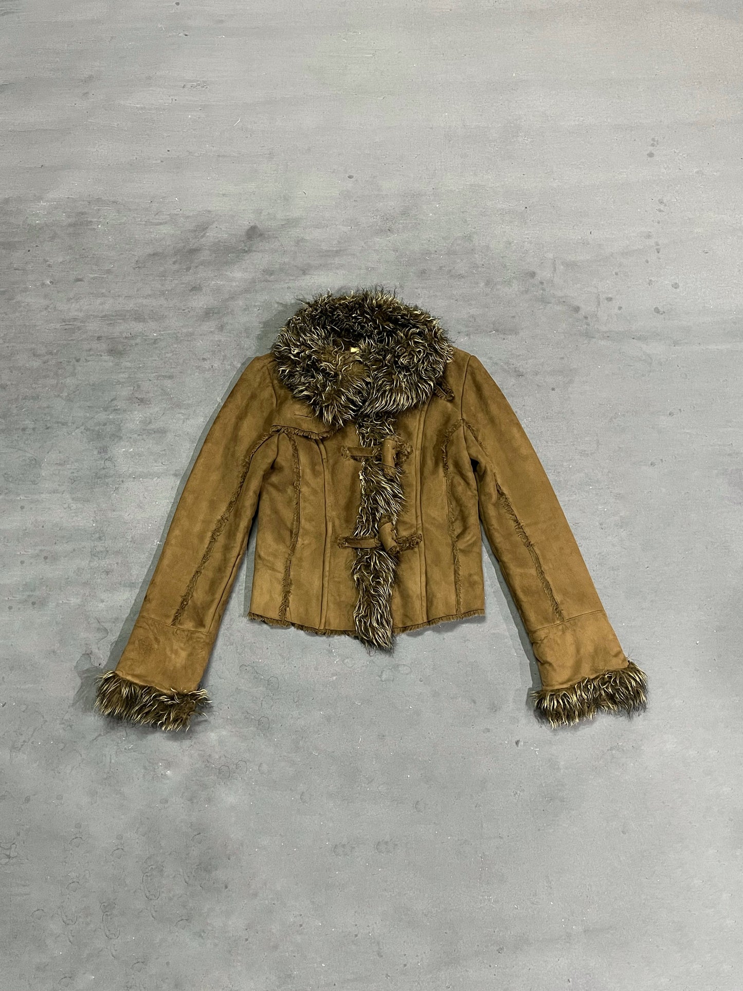 VNTG FUR BROWN JACKET