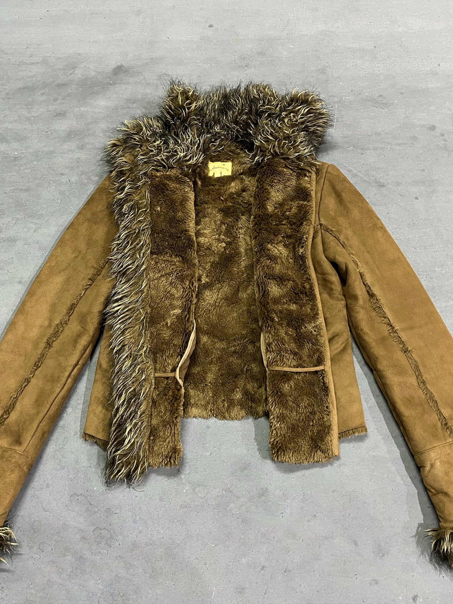 VNTG FUR BROWN JACKET