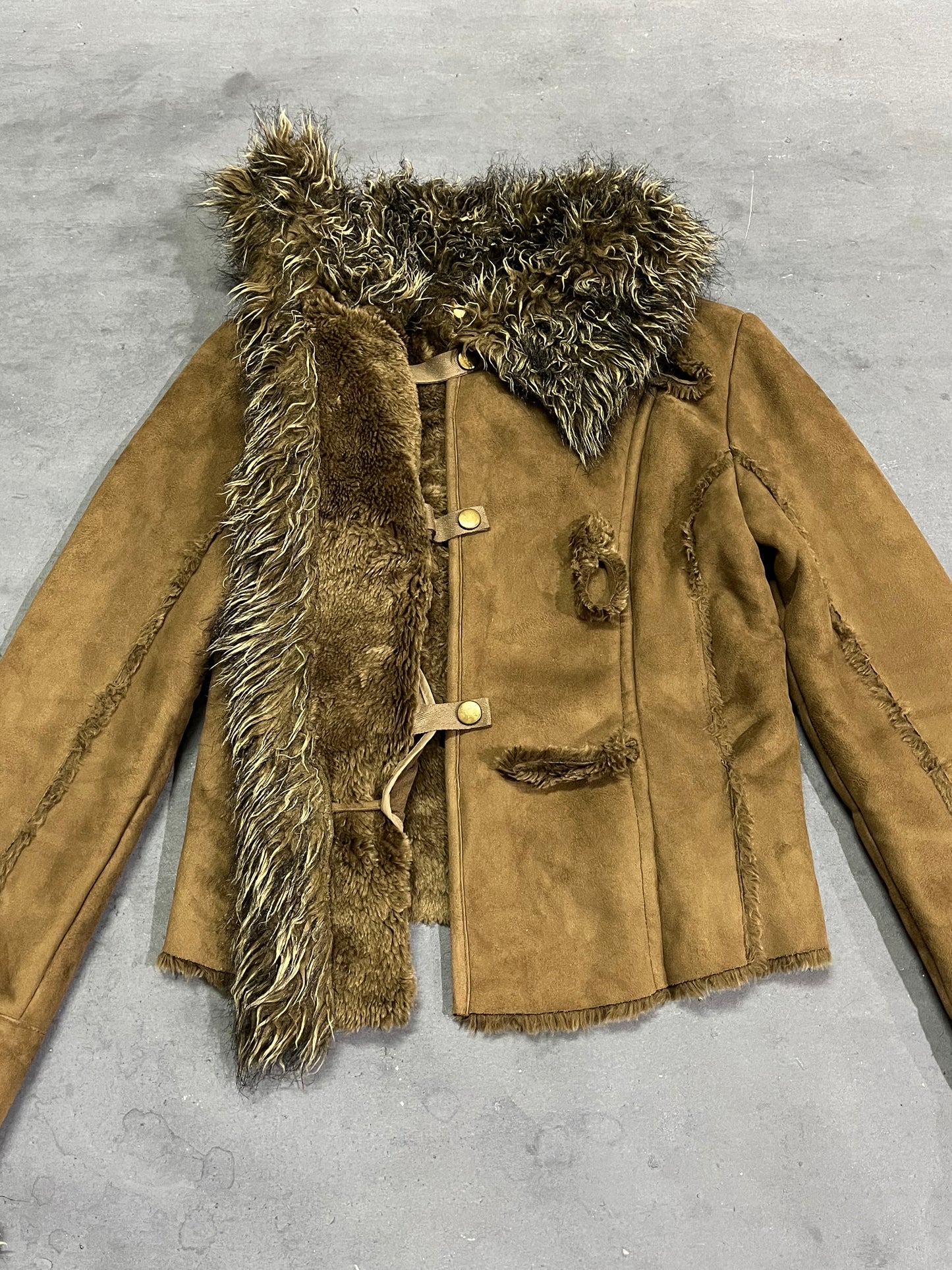 VNTG FUR BROWN JACKET